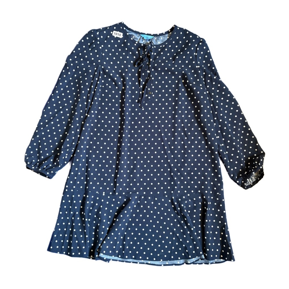 Draper James Navy Polka Dot Dress